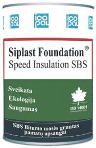 Specialios paskirties membranos Pamatų hidroizoliacija Icopal Siplast foundation speed insulation SBS 