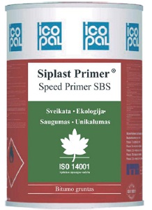 Specialios paskirties membranos Pamatų hidroizoliacija Icopal Simplast Primer speed primer SBS 