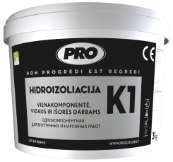 Gruntai, hidroizoliacija Hidroizoliacija K1_PRO Colore 